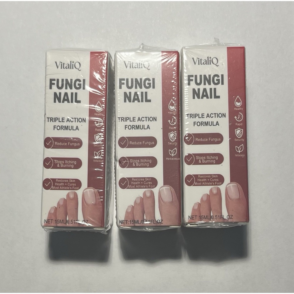 3pk Vitaliq Fungi Nail Triple Action Formula 0.51 FL Oz